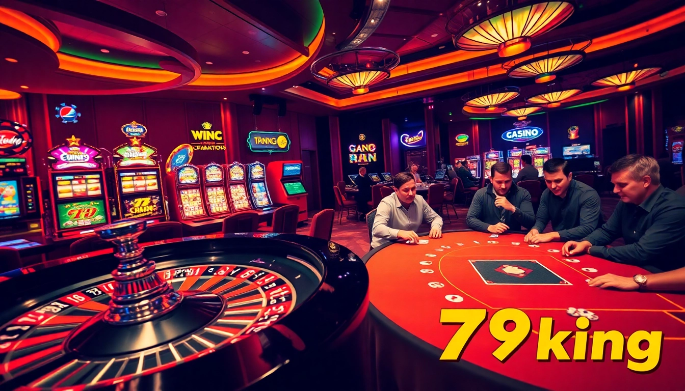 Experience the thrill of the casino world with 79king, featuring vibrant slot machines and intense poker games.